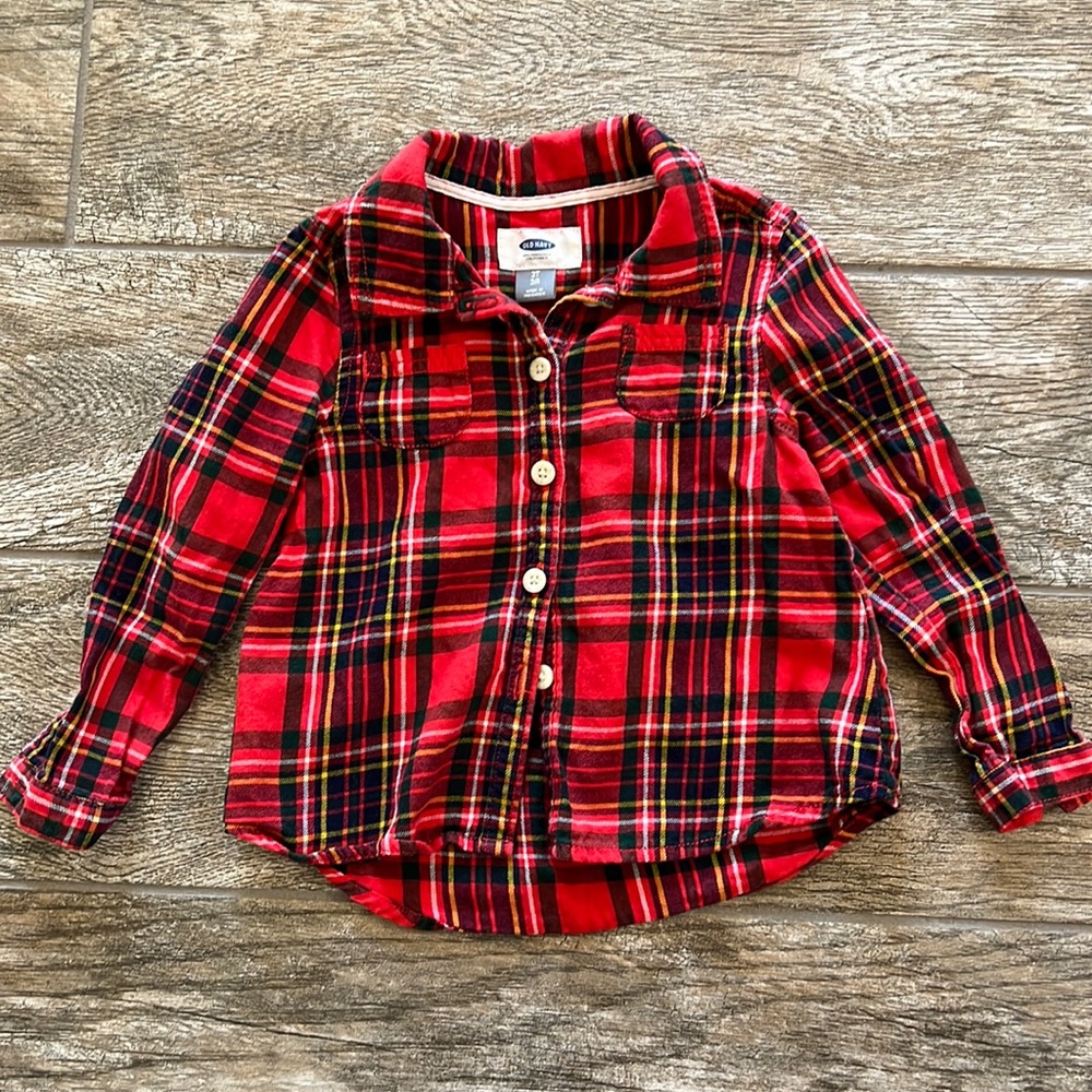 Old Navy Red Plaid Flannel